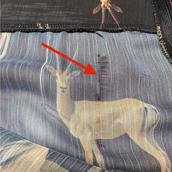 Gazelle Print Long Skirt | Side Zip | Great for Miss Match Dressing Size Large - Picture 9 of 12